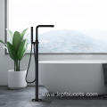 Black Floor Mount Freestanding Bathtub Faucet